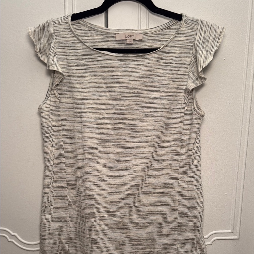 LOFT Ruffle Cap Sleeve T-shirt